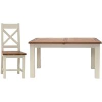 vida living chaumont ivory dining set large extending with 4 dining ch ...