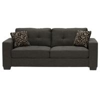 vida living vivaldi 3 seater fabric sofa grey