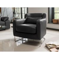 Vida Living Maranello Club Leather Chair - Black