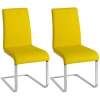 vida living hue yellow dining chair pair