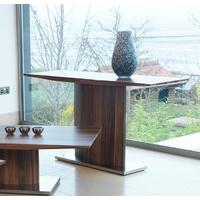 Vida Living Messina Walnut Console Table - Steel Base