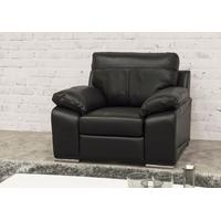 vida living maranello leather armchair black