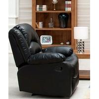 vida living barletto leather recliner armchair black