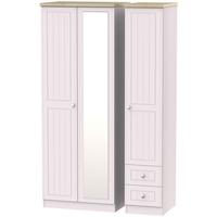 vienna kaschmir ash triple wardrobe tall with 2 drawer and mirror