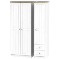 Vienna Porcelain Triple Wardrobe - 2 Drawer