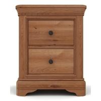 Vida Living Carmen Oak Bedside Cabinet - 2 Drawer