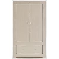 Vida Living Mirelle Grey Gloss Wardrobe - 2 Door 1 Drawer