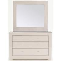 vida living mirelle grey gloss dressing chest with mirror