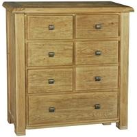 vida living york oak chest of drawer 7 drawer tall