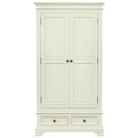 vida living deauville painted wardrobe 2 door 2 drawer