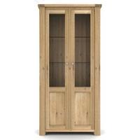 vida living breeze oak display cabinet