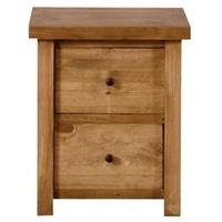 Vida Living Carolina Pine Bedside Cabinet - 2 Drawer