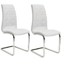 vida living sienna white dining chair pair