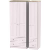 Vienna Kaschmir Ash Triple Wardrobe - Tall with Drawer