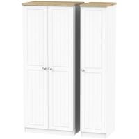 Vienna Porcelain Triple Wardrobe with Plain