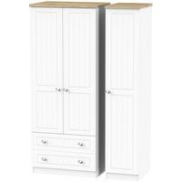 Vienna Porcelain Triple Wardrobe with 2 Drawer