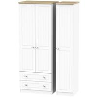 Vienna Porcelain Triple Wardrobe - Tall with 2 Drawer