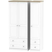 Vienna Porcelain Triple Wardrobe with Drawer