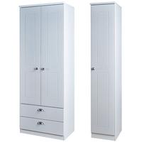 Victoria Grey Matt Triple Wardrobe 2 Drawer