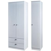 Victoria Grey Matt Triple Wardrobe with 2 Drawer