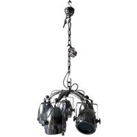 Vintage Industrial Lighting Pendant Light with Five Lamp Cluster