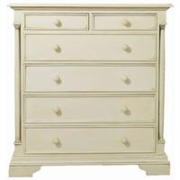 vida living ailesbury painted chest of drawer 2 over 4 drawer tall