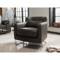 Vida Living Maranello Club Leather Chair - Grey