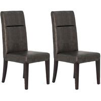 Vida Living Accorso Faux Leather Dining Chair - Grey (Pair)