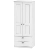 Victoria White Ash Wardrobe - 2ft 6in 2 Drawer