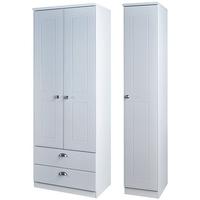 victoria grey matt triple wardrobe tall with 2 drawer