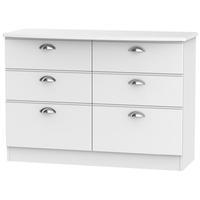 Victoria White Ash Chest of Drawer - 6 Drawer Midi