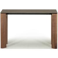 vida living serafina walnut ceramic console table