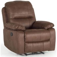 Vida Living Morley Dark Brown Fabric 1 Seater Recliner Armchair