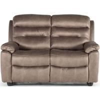 vida living trent brown fabric fixed 2 seater sofa