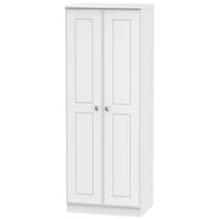 Victoria White Ash Wardrobe - Tall 2ft 6in Double Hanging