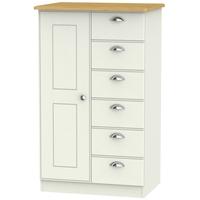 Victoria Cream Ash and Modern Oak Children Wardrobe