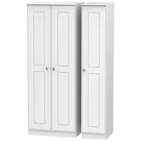 victoria white ash triple wardrobe tall plain