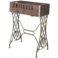 Vintage Iron and Wood Antiques Planter