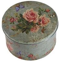 Vintage Iron Floral Small Tin