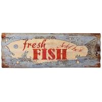 Vintage Iron Cladding Fresh Fish Wall Decor