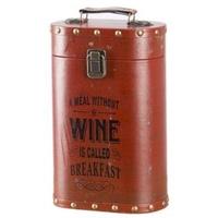 Vintage Red Wooden Wine Case