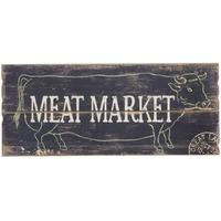 vintage wooden meat market wall decor