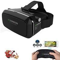Virtual Reality Headset VR Shinecon 3D Movie Game Glasses for Smartphone whi Remote Gamepad