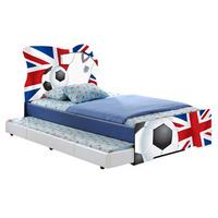 Visco Therapy Football Bed 3FT Single Leather Bedstead