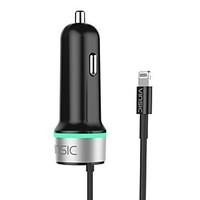 vinsic car charger for apple mfi certified 24a usb iphone car charger  ...