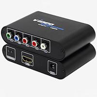 Video Converter Adapter YPbPr Input to HDMI Output 5 RCA Port Support 720P 1080P Audio Converter