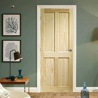 Victorian 4 Panel Pine Fire Door is 1/2 Hour Fire Rated