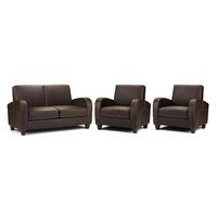 Vivo Faux Leather 2 Seater and 2 Armchair Suite