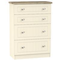 Vienna 4 Drawer Deep Chest Cream Ash