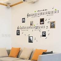 Vintage DIY Design Music Note PVC Wall Sticker Drawing Room Wall Decor Plane Wall Stickers